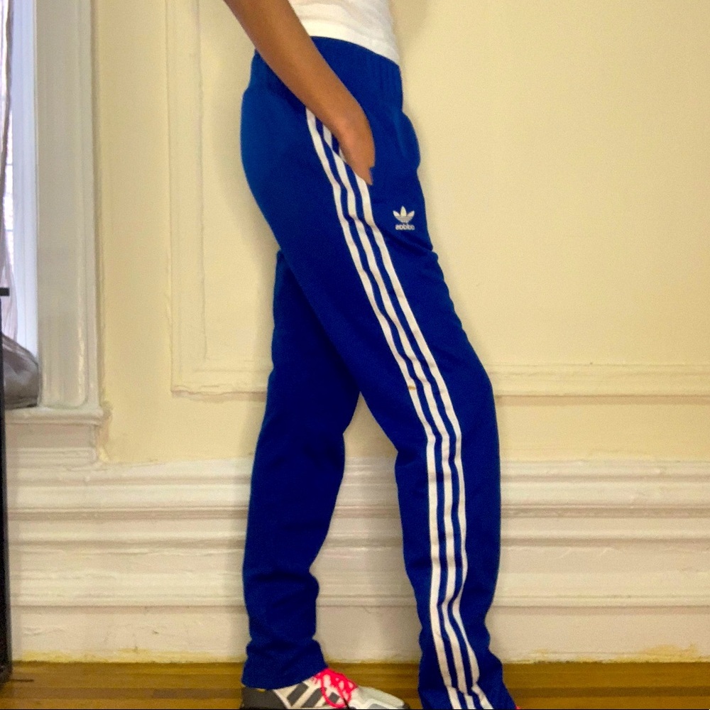 Blue adidas pants